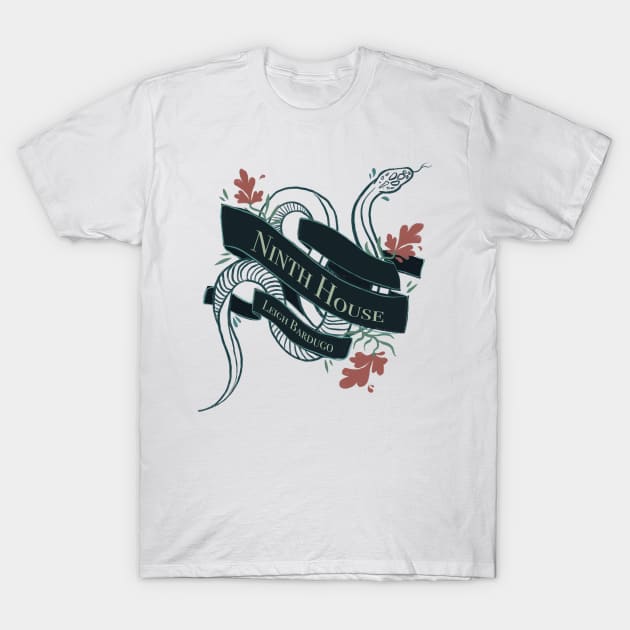 Snake Ninth House Banner - Graphic Illustration T-Shirt by livelonganddraw